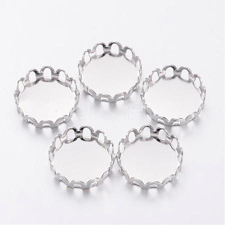 Brass Lace Edge Bezel Cups KK-P053-02P-RS-1