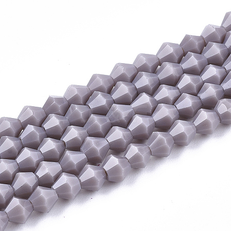 Opaque Solid Color Glass Beads Strands LS-GLAA-Q080-4mm-B01-1