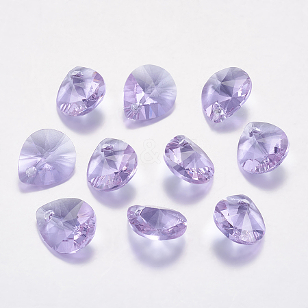 Faceted Glass Rhinestone Pendants RGLA-F053-B-371-1