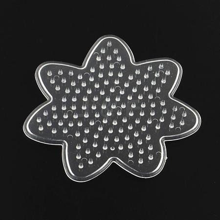 Flower ABC Plastic Pegboards used for 5x5mm DIY Fuse Beads DIY-Q009-15-1