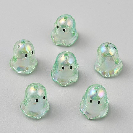 Transparent Acrylic Bead Caps TACR-WH0021-20B-1