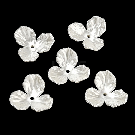 3-Petal ABS Plastic Imitation Pearl Bead Caps KY-F024-03-1