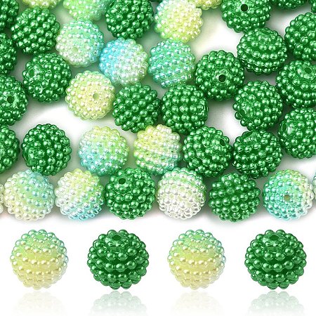 100Pcs 2 Styles Imitation Pearl Acrylic Beads OACR-YW0002-58D-1