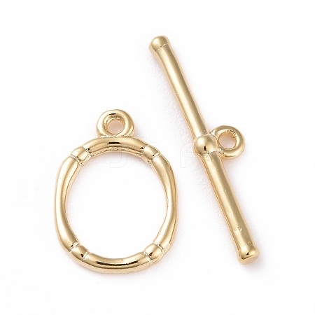 Eco-friendly Brass Toggle Clasps KK-D082-16G-1