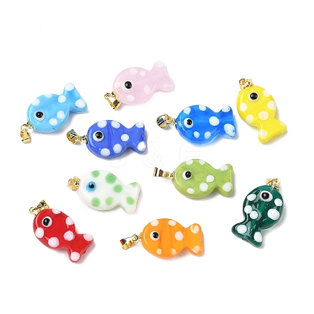 Handmade Lampwork Pendants LAMP-G168-04-1