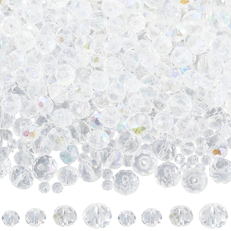 8 Strands 4 Styles Electroplate Glass Beads Strands EGLA-LT0001-06D-1
