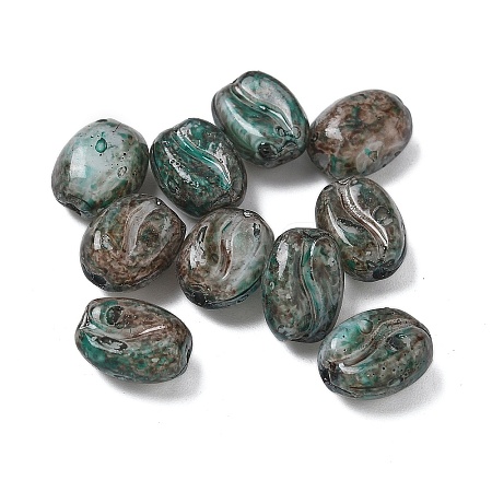 Picasso Baking Paint Glass Seed Beads GLAA-V001-08B-1