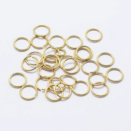 925 Sterling Silver Saw Cut Open Jump Rings STER-F036-02G-1x7mm-1