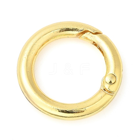 Rack Plating Brass Spring Gate Rings X-KK-Q781-11G-1