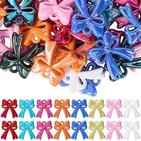 40Pcs Opaque Acrylic Pendants SACR-SP0001-26-1