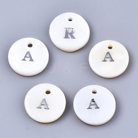 Natural Freshwater Shell Pendants SHEL-Q018-01A-A-P-1