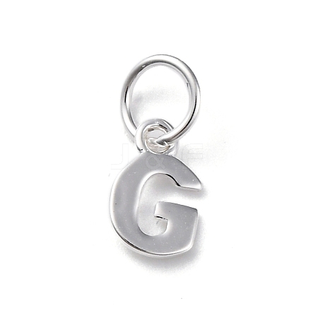 925 Sterling Silver Letter Charms STER-C012-01S-G-1