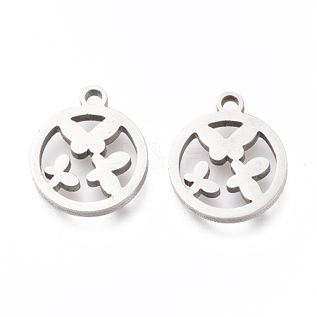 Non-Tarnish 201 Stainless Steel Charms STAS-A047-15P-1
