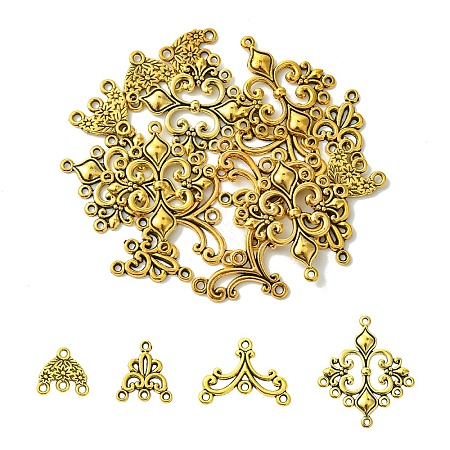 20Pcs 4 Styles Tibetan Style Alloy Chandelier Component Links FIND-YW0008-02-1