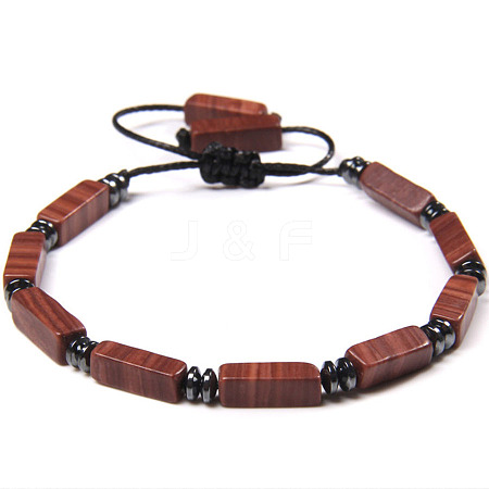 Rectangle Natural Red Jasper Beaded Bracelets EJ8976-3-1