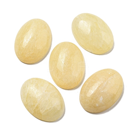 Natural Yellow Jade Cabochons G-C115-01A-14-1