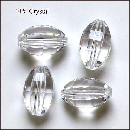 Imitation Austrian Crystal Beads SWAR-F056-9x6mm-01-1