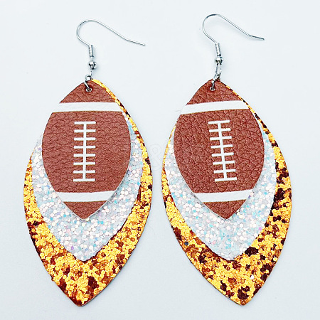 Synthetic Leather Dangle Earrings FS-WG9193E-13-1