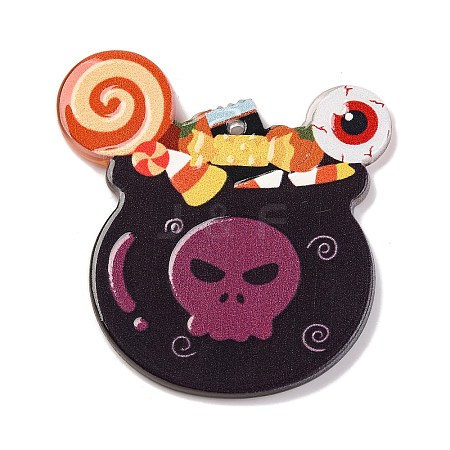 Halloween Theme Acrylic Pendants OACR-I010-01C-1