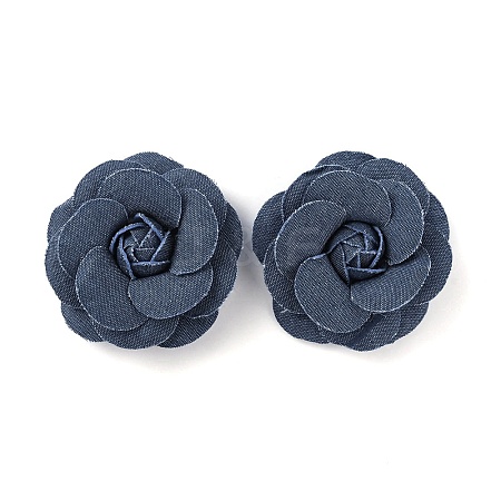 Denim Cloth Flowers DIY-WH0409-37B-1