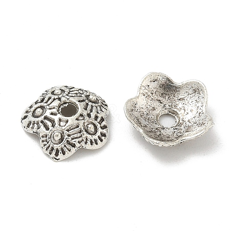 Tibetan Style Alloy Bead Caps TIBE-P003-56AS-1