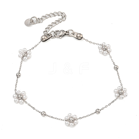 304 Stainless Steel Link Chain Bracelets BJEW-S153-06P-1