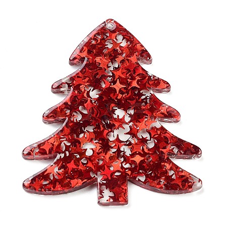 Christmas Theme Acrylic Pendants OACR-A034-01C-1