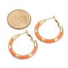 PVD Vacuum Plating 201 Stainless Steel Enamel Hoop Earrings for Women EJEW-B016-33H-5