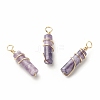 Natural Lepidolite Pendants PALLOY-JF01453-09-1