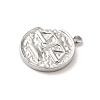 304 Stainless Steel Pendants STAS-B074-08P-09-2