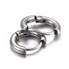 Tarnish Resistant 202 Stainless Steel Huggie Hoop Earrings EJEW-L205-02F-P-2