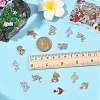 24Pcs 6 Colors Rack Plating Alloy Rhinestone Pendants FIND-FS0004-99-5
