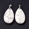 Natural Howlite Pendants G-D084-01P-B16-6