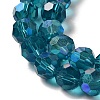 Electroplate Transparent Glass Beads Strands EGLA-A035-T10mm-L12-3