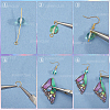 DIY Imitation Leather & Synthetic Moonstone Butterfly Dangle Earring Making Kits DIY-SC0026-33-6