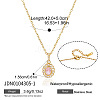 304 Stainless Steel Pave Pink Cubic Zirconia Pendant Necklaces for Women WG5BDEC-01-1