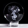 Inner Carving Glass Crystal Ball Diaplay Decoration PW-WGE79FB-03-1