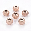 Ion Plating(IP) 304 Stainless Steel Textured Beads LS-STAS-I081-8mm-04RG-1