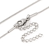 201 Stainless Steel Round Snake Chain Necklaces for Women NJEW-G140-06A-P-1-3