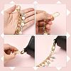 4Pcs 4 Styles Alloy Rhinestone with Acrylic Pearl Bead Charm Cable Chain Bag Decorative Chains HJEW-FS00060-04-3