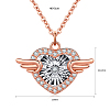 Heart with Wing Stainless Steel Pendant Necklace TX7180-1