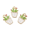 Alloy Enamel Pendants ENAM-G211-01G-07-4