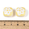 Opaque Printed Acrylic Beads SACR-T018-01-3