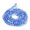 Transparent Electroplate Glass Beads Strands EGLA-A039-T3mm-B07-2