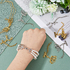 8Pcs 8 Styles Tibetan Style Alloy Lobster Claw Claps AJEW-DC0001-25-3