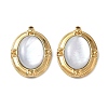 Natural Freshwater Shell Pendants STAS-G397-24G-01-1