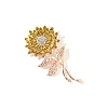 Flower Rhinestone Brooch PW-WGE33ED-01-5
