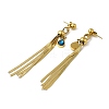 Rhinestone Long Dangle Stud Earrings EJEW-Z025-01G-2