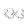 Non-Tarnish 304 Stainless Steel Heart Hoop Earrings for Women X-EJEW-G293-25P-1