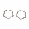 Long-Lasting Plated 304 Stainless Steel Wire Wrapped Hoop Earrings EJEW-D250-02-P-1